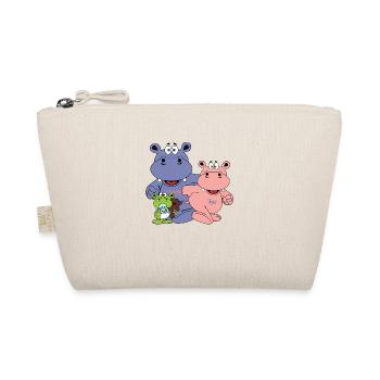 hippo hippo baby teddy family friends gift - Organic Pouch - nature - Front