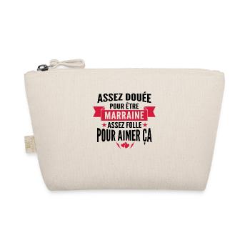 marraine et folle / humour être marraine - Trousse biologique - nature - Devant