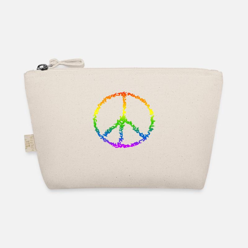 Peace Drawing Freedom Rainbow Colors 5 Organic Pouch