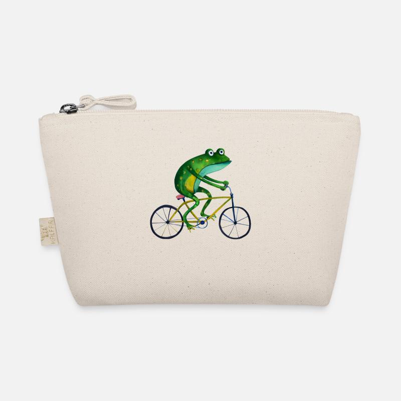 Frog On Bicycle Organic Pouch