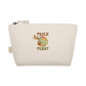 Halloween Trick Rawr Treat Dino Dinosaur Saying - Organic Pouch - nature - Front