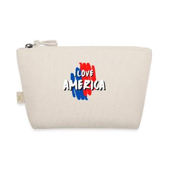 ICH LIEBE AMERIKA! Farbenfrohes Design - Bio-Täschchen - Natur - Vorne