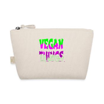 pro vegan happy humor cool jokes awesome geek - Organic Pouch - nature - Front