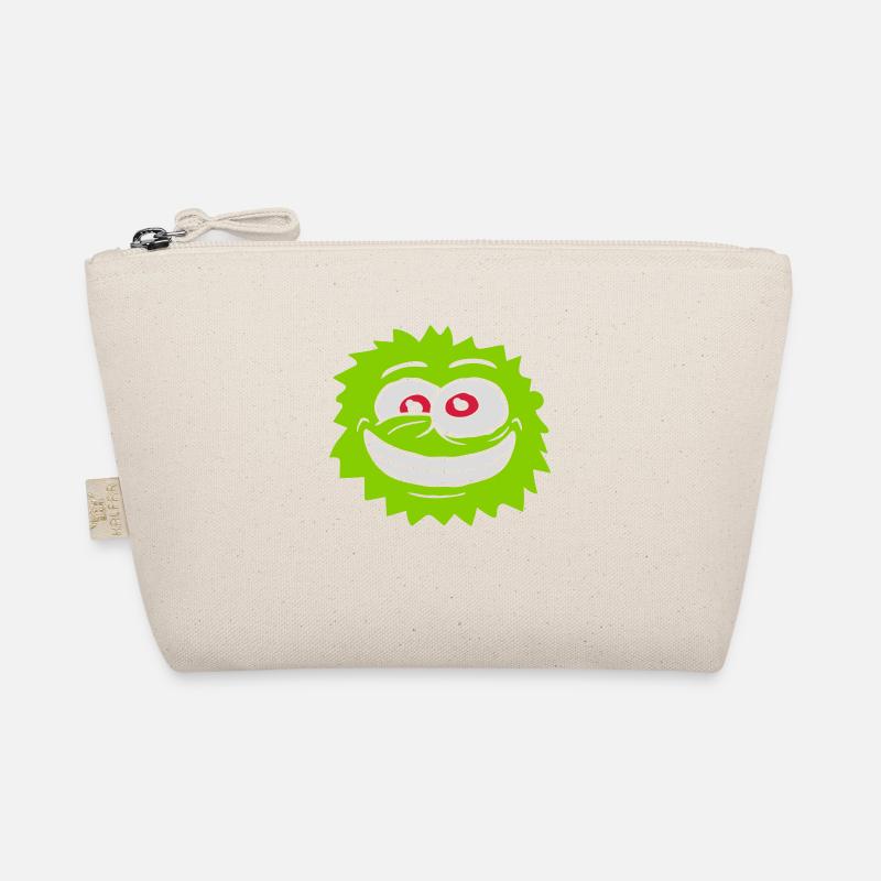 Hairy monster crazy face Organic Pouch