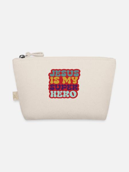 Jesus is my Superhero - Bio-Täschchen - Natur - Vorne