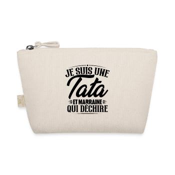 Je suis une tata et marraine qui déchire - Trousse biologique - nature - Devant
