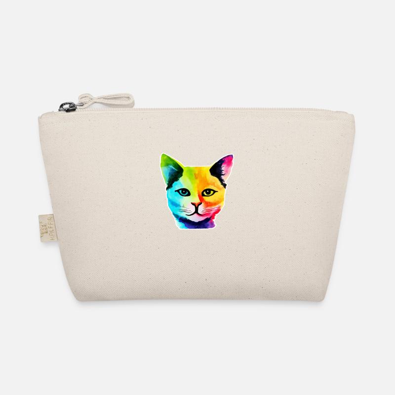Rainbow Cat Face Organic Pouch