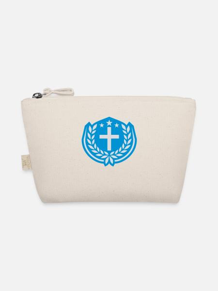 Stars Jesus Christ Laurel Wreath - Organic Pouch - nature - Front
