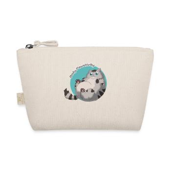 Body Pawsitivity Cat blue - Bio-Täschchen - Natur - Vorne