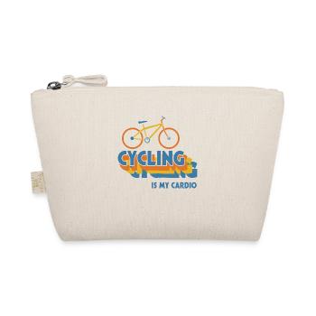 Cycling as Cardio Ironic Saying Sustainable - Organic Pouch - nature - Front