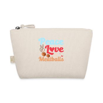 Peace Love & Meatballs Italian Food Foodie Noodles - Trousse biologique - nature - Devant