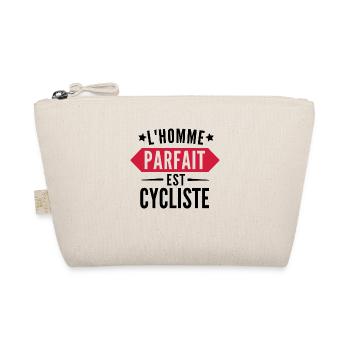 l homme parfait est cycliste / cadeau humour vélo - Trousse biologique - nature - Devant