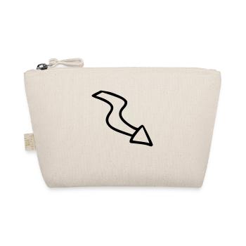 Arrow drawing sketch black - Organic Pouch - nature - Front