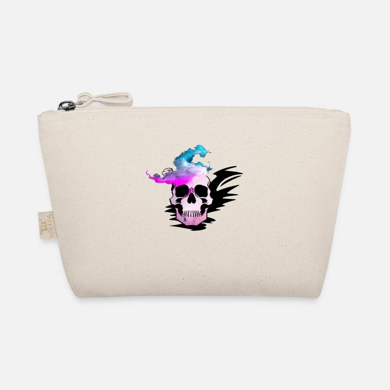 Fire Skull Smoke Pink Skeleton Flames 1 Organic Pouch