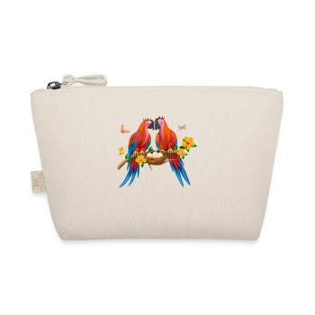 Two Macaw Parrot Love Friendship and Marriage - Organic Pouch - nature - Front