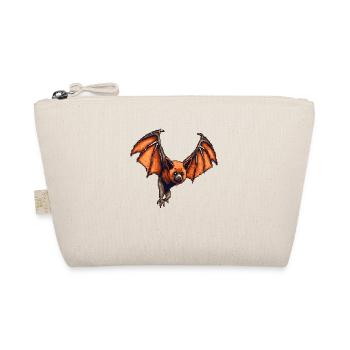 Pixelated flying fox in retro 8 bit graphics - Organic Pouch - nature - Front
