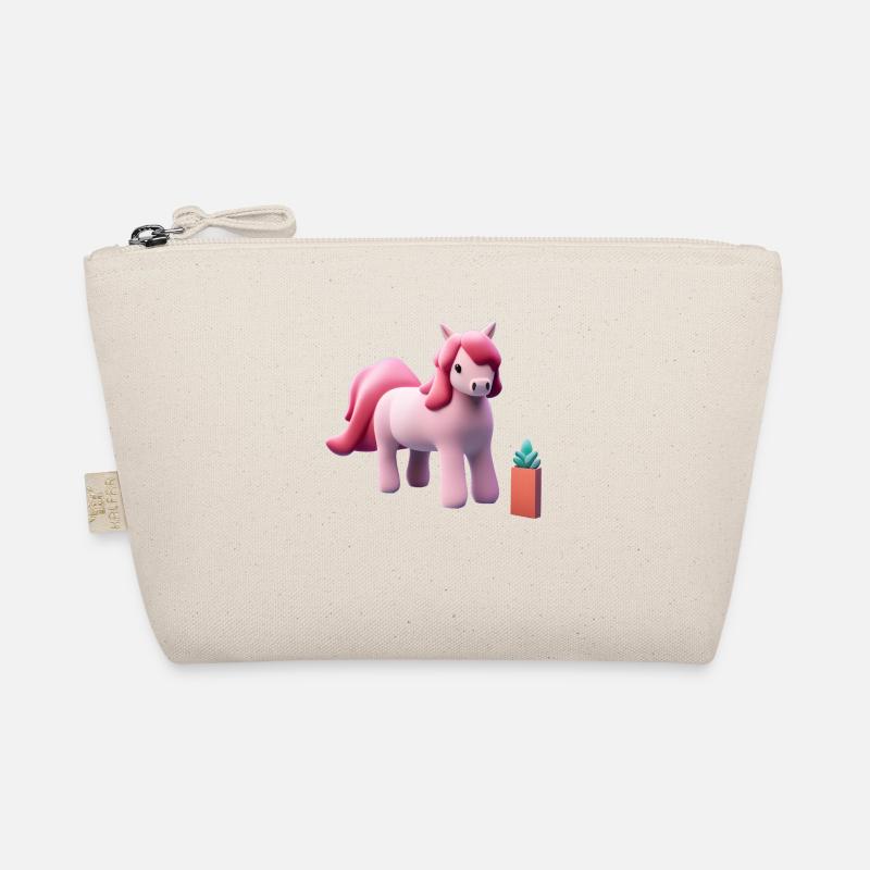 Pinkes Pony - Trickfigur - Bio-Täschchen - Natur