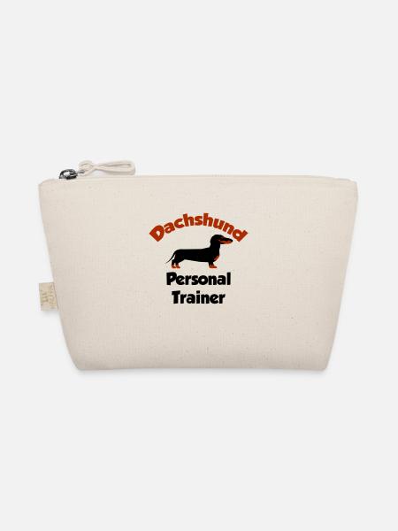 Dachshund - Personal Trainer - Organic Pouch - nature - Front