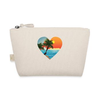 Palm Island Summer Holiday Sun Palm Beach - Organic Pouch - nature - Front