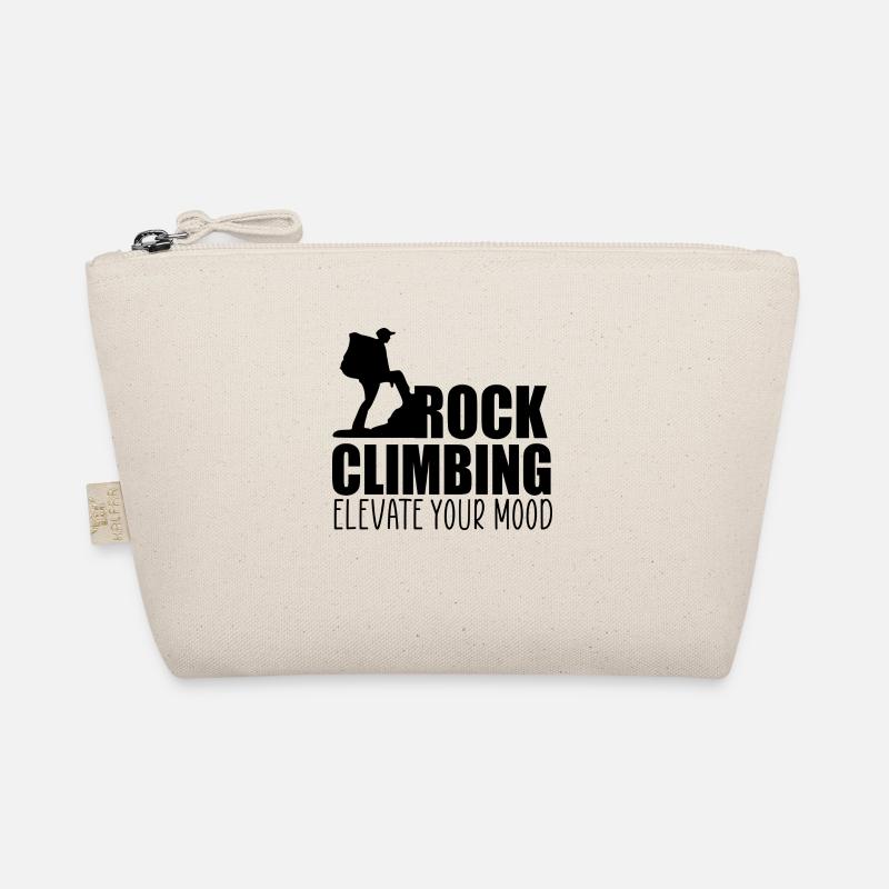 Rock climbing elevate your mood quote Organic Pouch