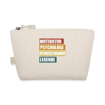 Lustiger Fitnesstrainer Spruch für deinen Coach - Bio-Täschchen - Natur - Vorne