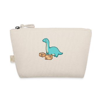 hugadino Dino Parcel Carrier, Cute Dinosaur - Organic Pouch - nature - Front