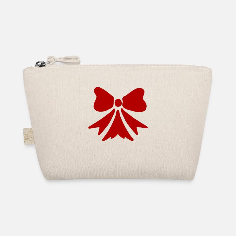 Cute Christmas Bow Tie Organic Pouch