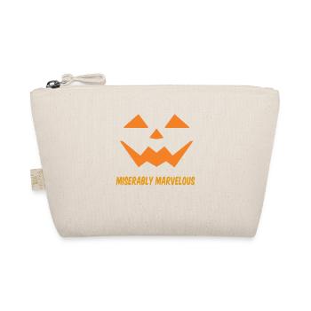 Halloween Kürbis Jack O Laterne gruselige Kürbisse - Bio-Täschchen - Natur - Vorne
