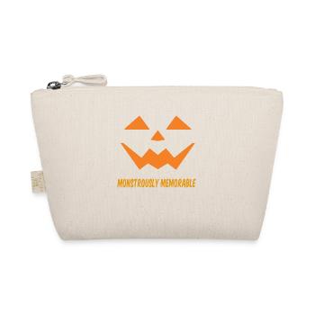 Halloween Kürbis Jack O Laterne gruselige Kürbisse - Bio-Täschchen - Natur - Vorne