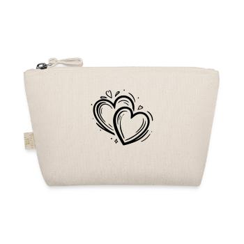 2 Hearts Decor - Organic Pouch - nature - Front