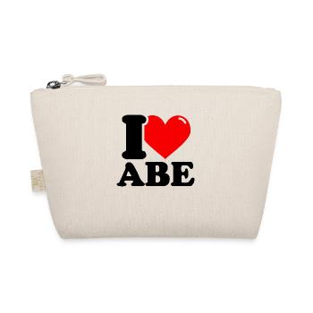 I love abe First name - Organic Pouch - nature - Front