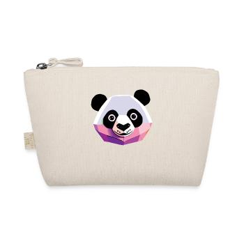 Panda Low Poly - Organic Pouch - nature - Front