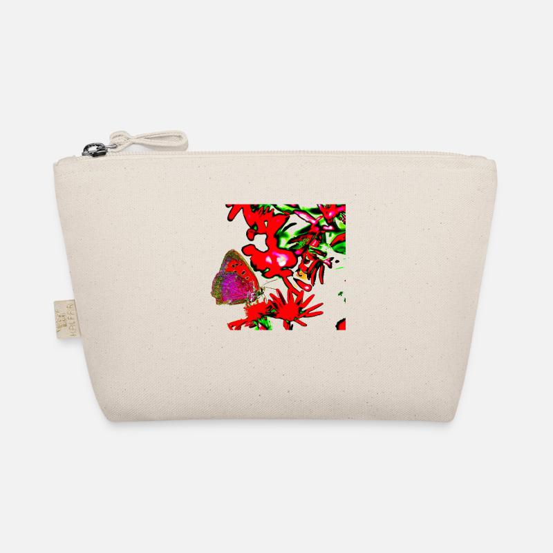 Ein Schmetterling in Rot, Blume A732291 - Bio-Täschchen - Natur