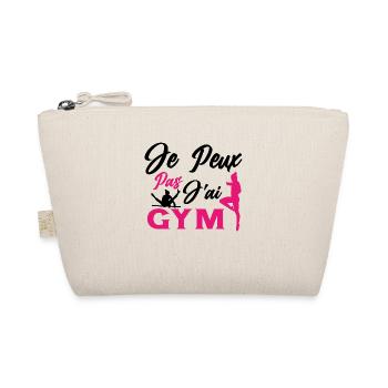 Gymnastics Gift I Can't I Gym - Organic Pouch - nature - Front