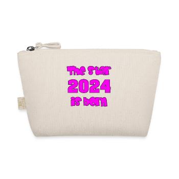 Birth 2024 - Gift - The Star 2024 is born - Organic Pouch - nature - Front
