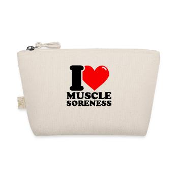 I love sore muscles - fitness weightlifting lusti - Organic Pouch - nature - Front
