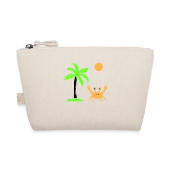 crab, sun, palm - Organic Pouch - nature - Front