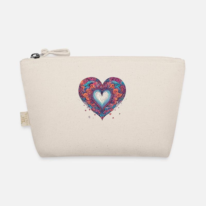 Heart psychedelic Organic Pouch