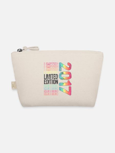 Limited Edition seit 2017 Geburtstag Vintage 2017 - Bio-Täschchen - Natur - Vorne