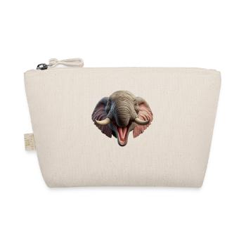 Lachender Elefant 2 - Bio-Täschchen - Natur - Vorne