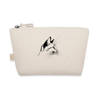 Cat, Cat Motif, Cat Face - Organic Pouch - nature - Front
