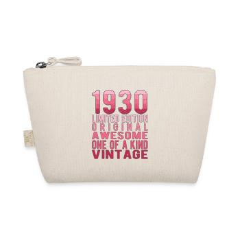 Limited Edition Since 1930 Birthday Vintage 1930's - Organic Pouch - nature - Front