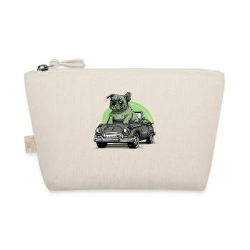 Dog Bulldog Animals Puppy Cute Dog Watercolor Art - Organic Pouch - nature - Front