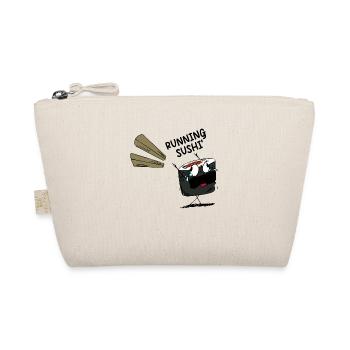 Funny Saying Running Sushi - Organic Pouch - nature - Front