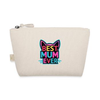 Beste Mama für immer - zum Muttertag Motiv Katze - Bio-Täschchen - Natur - Vorne