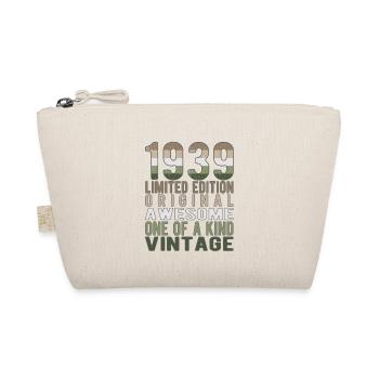Limited Edition Since 1939 Birthday Vintage 1939 - Organic Pouch - nature - Front