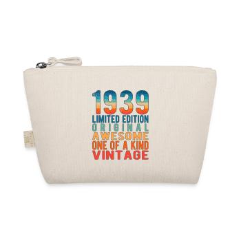 Limited Edition Since 1939 Birthday Vintage 1939 - Organic Pouch - nature - Front