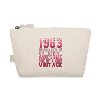 Limited Edition Since 1963 Birthday Vintage 1963 - Organic Pouch - nature - Front