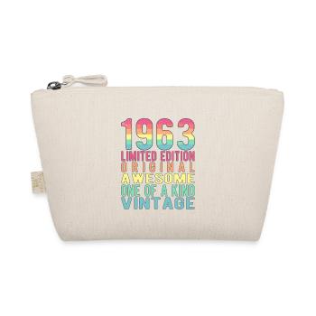 Limited Edition Since 1963 Birthday Vintage 1963 - Organic Pouch - nature - Front