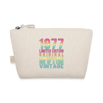 Limited Edition Since 1977 Birthday Vintage 1977 - Organic Pouch - nature - Front
